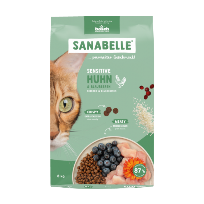 Корм для котів Sanabelle Sensetive (курка із чорницями) 8 кг