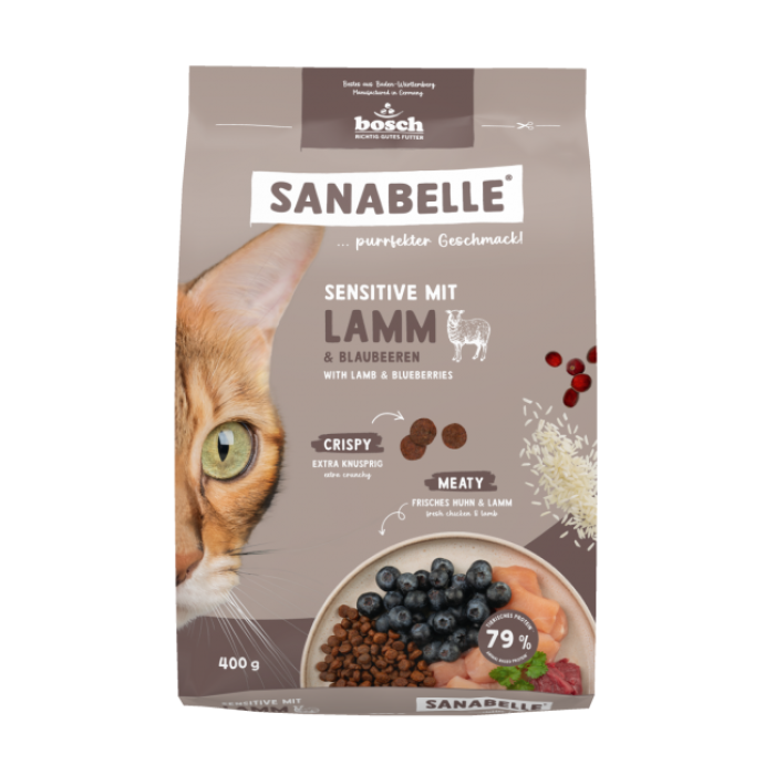 Корм для котів Sanabelle Sensetive (баранина із чорницями) 400 г
