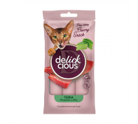 Додатковий корм для котів DELICKCIOUS, кремові ласощі, тунець з додава..