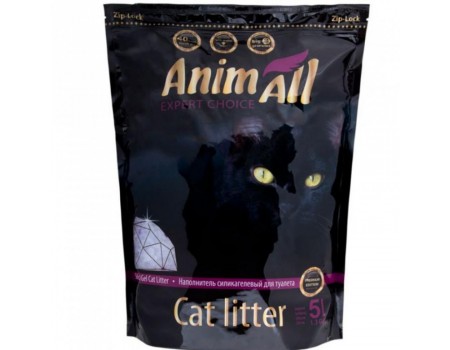 AnimAll "Фиолетовый Аметист" - Силикагелевый наполнитель для кошачьего туалета, 2,5 кг/ 5л