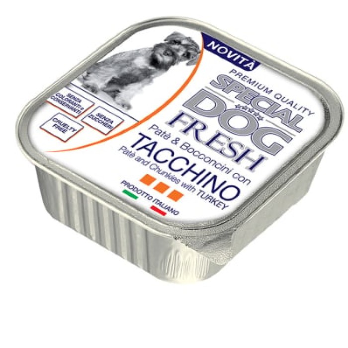 Вологий корм Monge SDE Dog Wet Fresh м'ясні шматочки в паштеті, індичка, 150 г