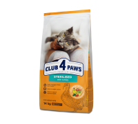 Club 4 Paws Сухий корм для котів  стерилізовані індичка 14 кг..