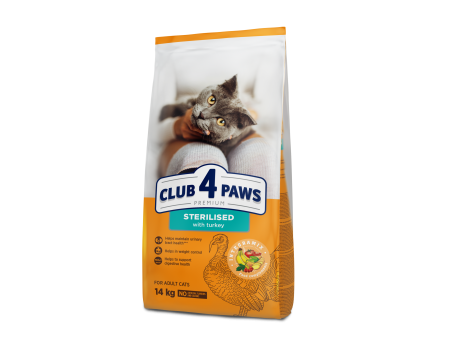 Club 4 Paws Сухий корм для котів  стерилізовані індичка 14 кг