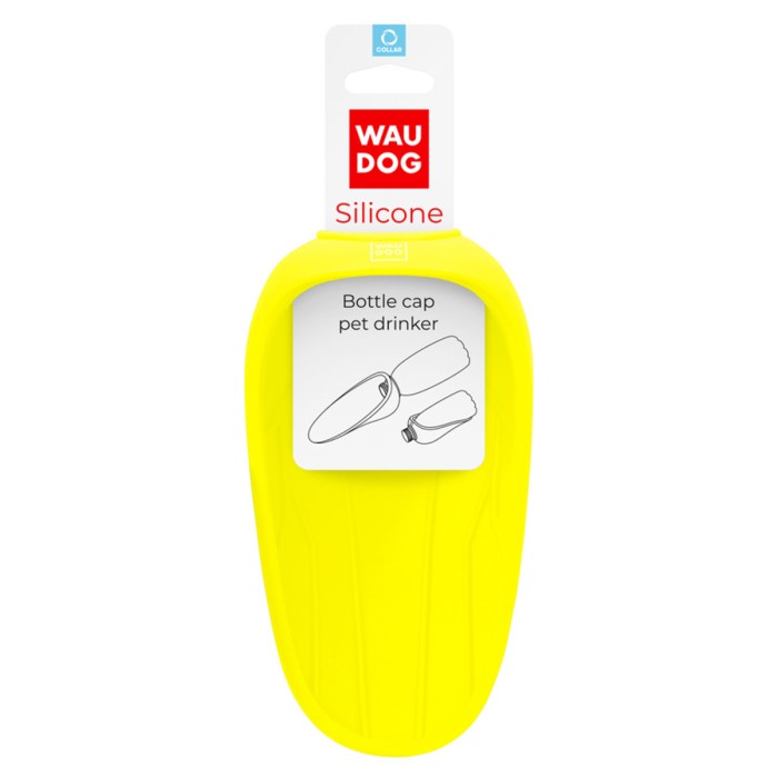 Поїлка-насадка на пляшку WAUDOG Silicone, 165х90 мм, жовтий