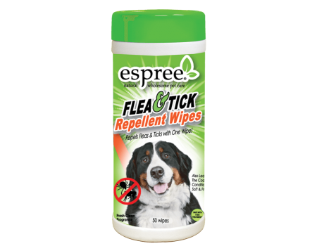 ESPREE Flea and Tick Wipes Салфетки для дополнительной защиты от блох и клещей  50шт