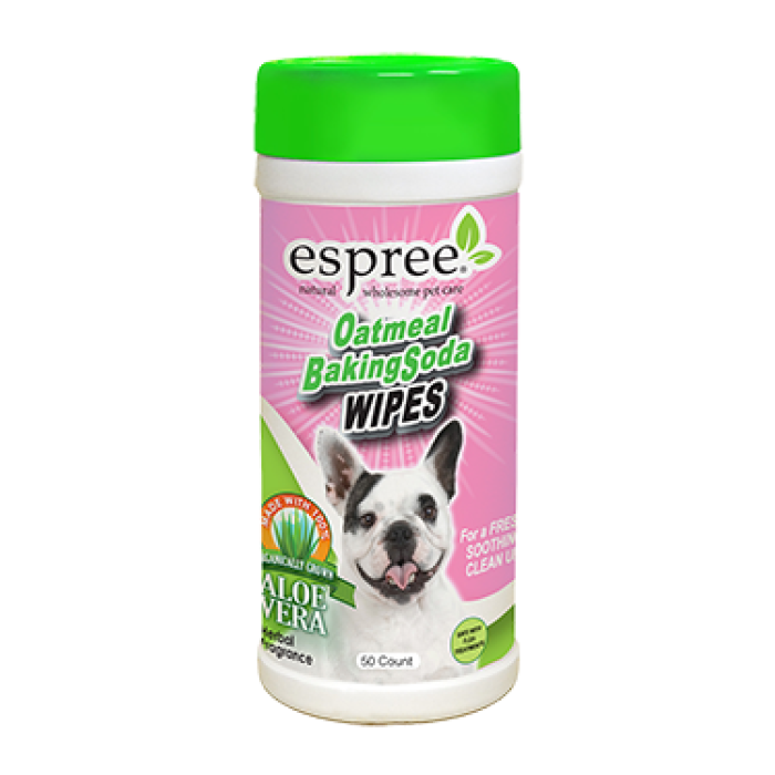 ESPREE Влажные салфетки Oatmeal Baking Soda Wipes Влажные салфетки для собак с пищевой содой и протеинами овса 50 шт