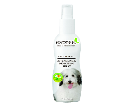 ESPREE Dematt Detangle Spray Cпрей молочко для видалення ковтунів та зниження збитості вовни собак та котів, 355 мл