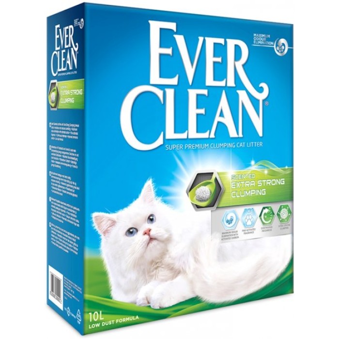Ever Clean (Эвер Клин) EXTRA STRONG CLUMPING (Екстра Сила з ароматом) бентонитовый наполнитель для котов, 10 л