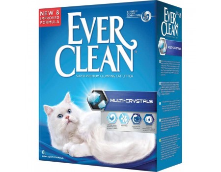 Ever Clean (Эвер Клин) MULTI CRYSTALS (МУЛЬТИ КРИСТАЛ) бентонитовый наполнитель для котов, 6 л