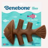 Игрушка крепкая для жевания Benebone Рыбная кость, со вкусом лосося – Large, для собак весом до 40 кг.