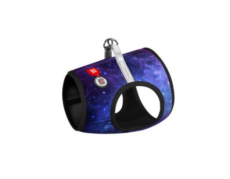 Шлея для собак мягкая WAUDOG Clothes з QR-паспортом, рисунок "NASA21", XS1 B 24-27 см, C 18-20 см