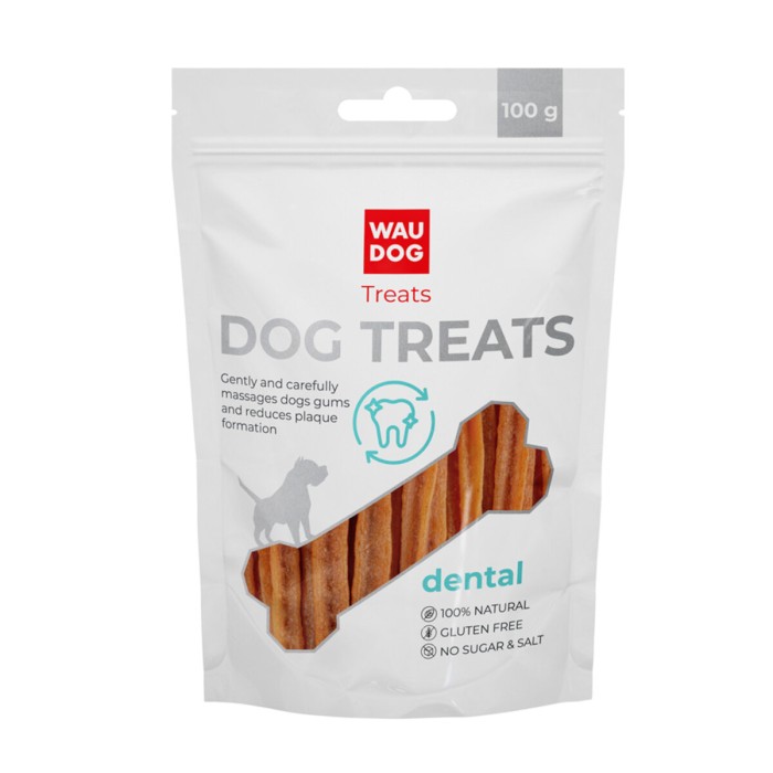 Лакомство для собак WAUDOG Treats "Стоматологическая палочка со вкусом тыквы", 100 г