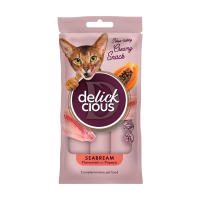Дополнительный корм для кошек DELICKCIOUS, кремовое лакомство, совет с добавлением папаи, 4х15 г