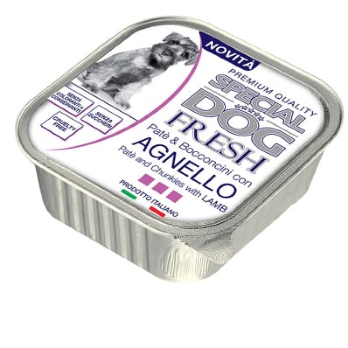 Вологий корм Monge SDE Dog Wet Fresh м'ясні шматочки в паштеті, ягня, 150 г