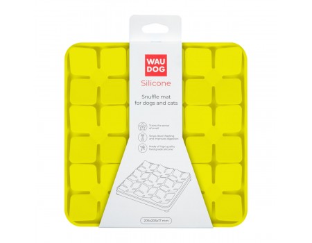 Коврик для поиска корма WAUDOG Silicone, 205х205х17 мм, желтый