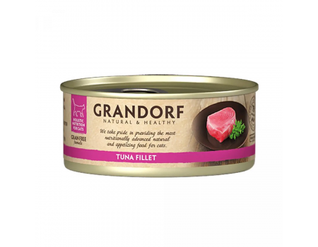 Влажный корм для кошек Grandorf TUNA FILLET филе тунца, 70 г