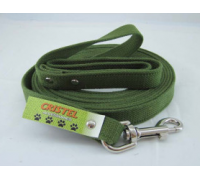 ПОВОДОК Кристель брезентовый для собак (ширина 25 мм)  5м, зеленый..
