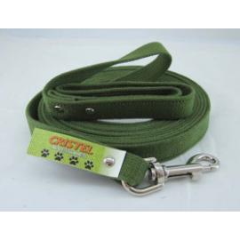 ПОВОДОК Кристель брезентовый для собак (ширина 25 мм)  5м, зеленый..