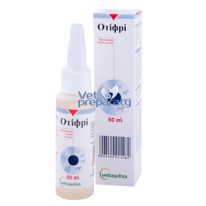 Otifree (Отіфрі) лосьйон для чищення вух собак і кішок з календулою, 60 мл
