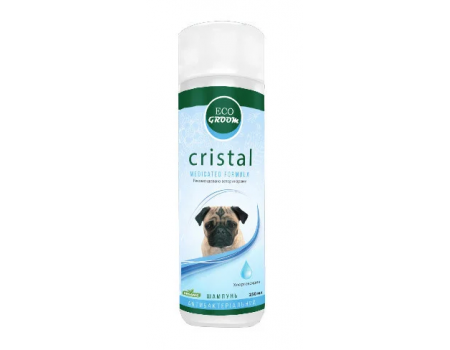 Шампунь CRISTAL с хлоргексидином 4% Концентрированный органический шампунь для собак и кошек с проблемами кожи,Британия 250мл