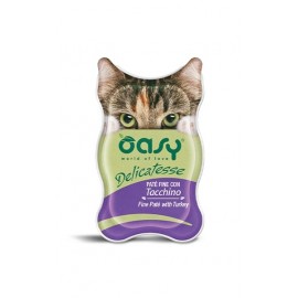 OASY CAT Паштет с индейкой для взрослых кошек 0,085 кг..