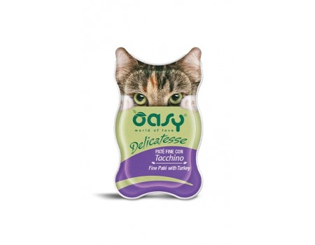 OASY CAT Паштет з індичкою для дорослих котів 0,085 кг