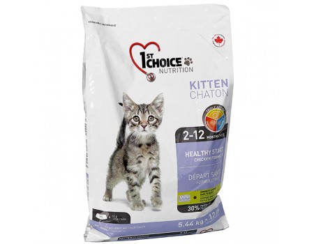 Сухой корм для котят 1st Choice Kitten Healthy Start, 5.44 кг