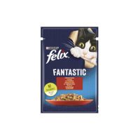 FELIX Fantastic с говядиной, кусочки в желе 85г