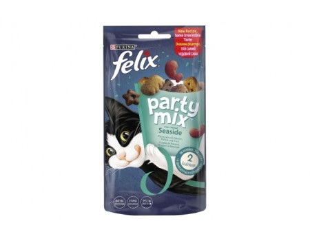 Ласощі для котів FELIX PARTY MIX, океанічний мікс, 60 г