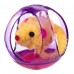 Ferplast PA 5214 TUMBLING CAT BALL  Игрушка для кошек из пластика и плюша.  ? 6.5 см  - фото 2