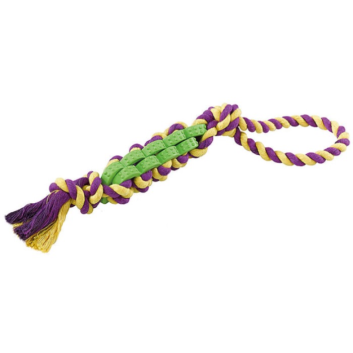 Ferplast PA 6420 TOY DOGS W/HANDLE Іграшка для собак з бавовни тканини та гуми 40х4х4 см