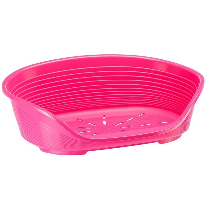 Ferplast SIESTA DELUXE 2 PINK Пластиковий лежак для собак та котів, 49 x 36 x 17.5 см
