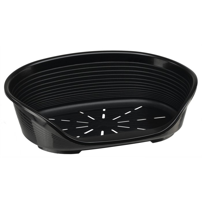 Ferplast SIESTA DELUXE 10 BLACK  Пластиковый лежак  для собак и кошек, 93.5 x 68 x 28.5 см черный 