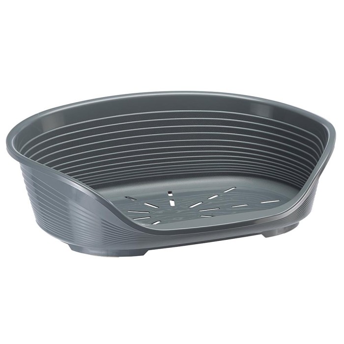 Ferplast SIESTA DELUXE 2 Grey Пластиковий лежак для собак та котів, 49 x 36 x 17.5 см