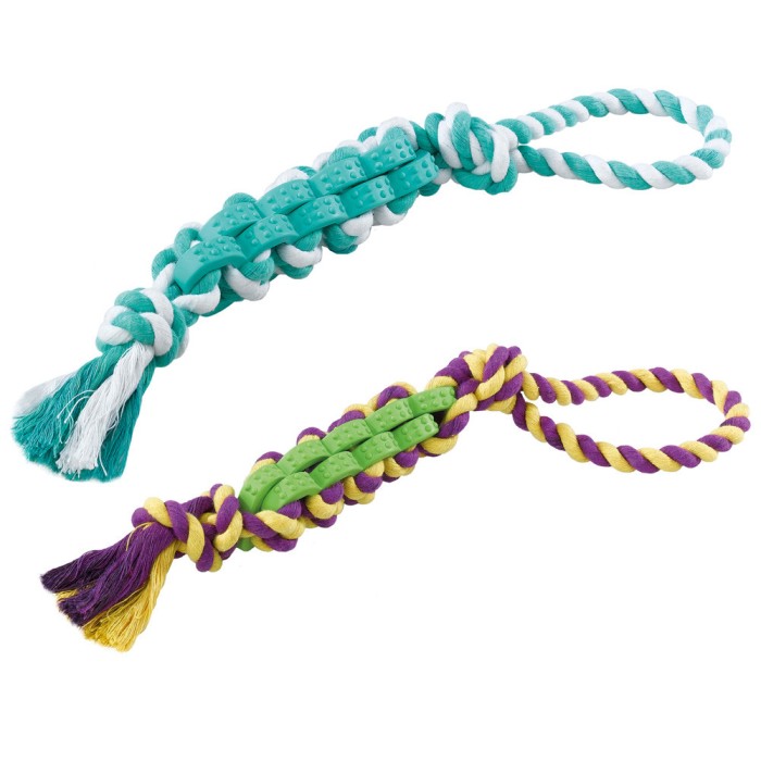 Ferplast PA 6420 TOY DOGS W/HANDLE Іграшка для собак з бавовни тканини та гуми 40х4х4 см