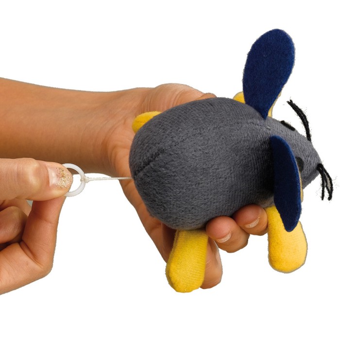 Ferplast PA 5007 CLOTH MOUSE W/SPRING Іграшка для кішок з дерева та сизалю, що вібрує, ?11 x 10 х 5,5 см