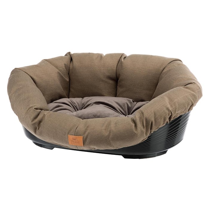 Ferplast SOFA' 4 TWEED CUSHION BROWN Лежанка  для собак и кошек, 64 x 48 x 25 см