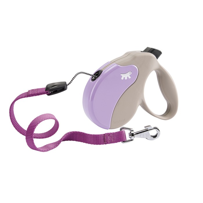 Ferplast AMIGO CORD S Повідець-рулетка для собак зі шнуром, рожева, 3,6 м, 14 кг