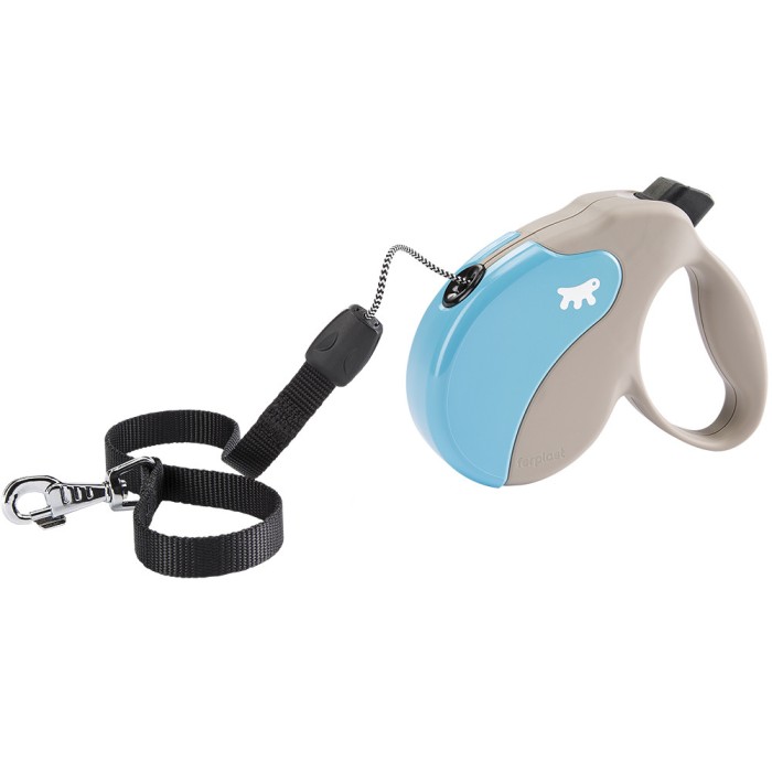 Ferplast AMIGO CORD S Повідець-рулетка для собак зі шнуром, сіра, 3,6 м, 14 кг