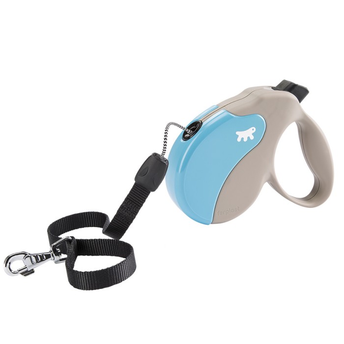 Ferplast AMIGO CORD M Поводок-рулетка для собак со шнуром, серая, 3,6 м, 15 кг