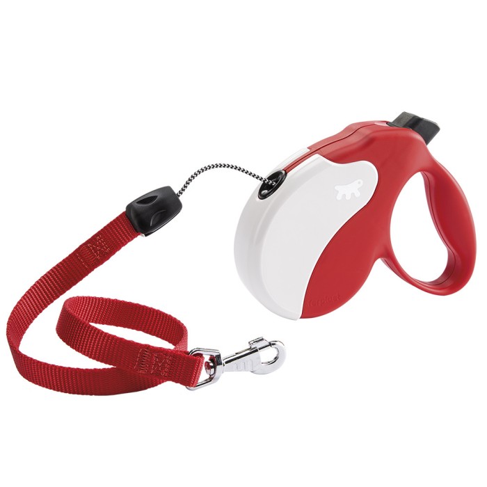 Ferplast AMIGO CORD M Поводок-рулетка для собак со шнуром, красная, 3,6 м, 15 кг