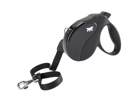 Ferplast AMIGO CORD L Поводок-рулетка для собак cо шнуром,черная, 3,8 м, 16 кг