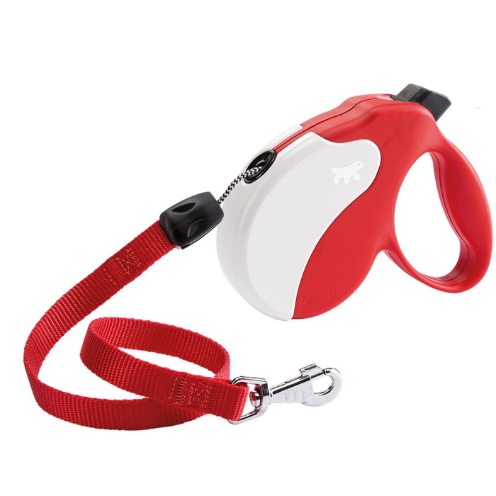 Ferplast AMIGO CORD L Повідець-рулетка для собак зі шнуром, червона, 3,8 м, 16 кг