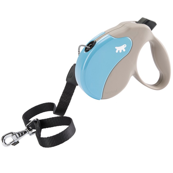 Ferplast AMIGO CORD L Повідець-рулетка для собак зі шнуром, сіра, 3,8 м, 16 кг