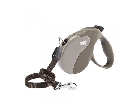 Ferplast AMIGO CORD L Поводок-рулетка для собак cо шнуром, коричневая, 3,8 м, 16 кг