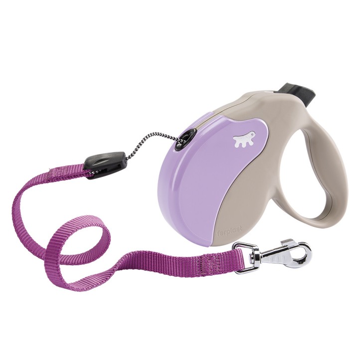 Ferplast AMIGO CORD L Повідець-рулетка для собак зі шнуром, рожева, 3,8 м, 16 кг