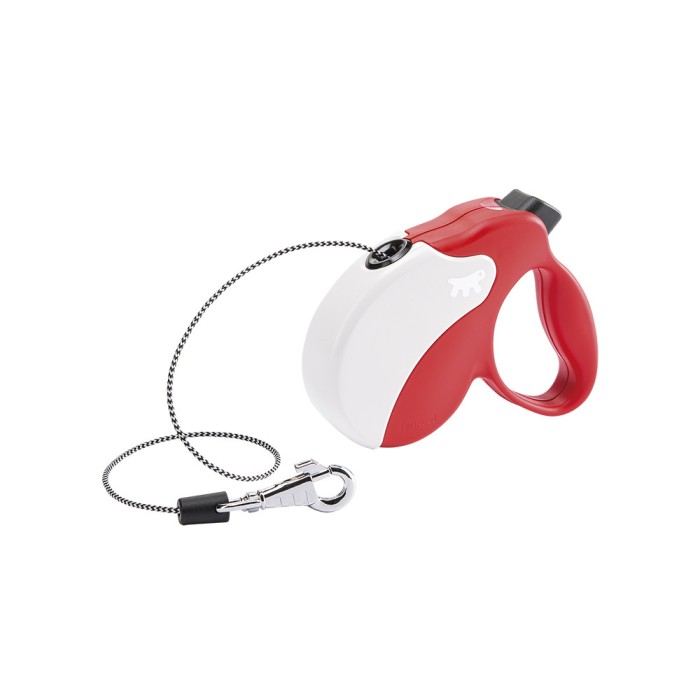 Ferplast AMIGO CORD MINI Повідець-рулетка для собак зі шнуром, червона, 3 м, 12 кг