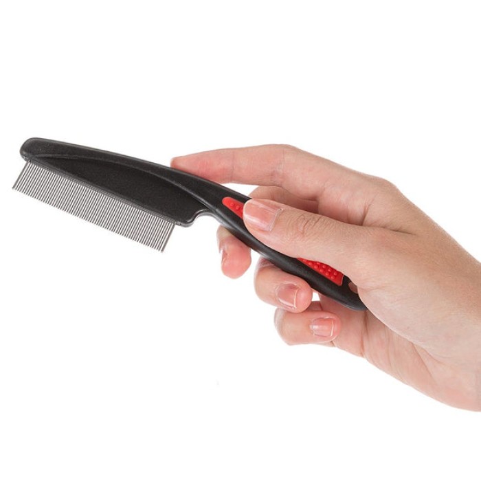 Ferplast GRO 5838 FLEA COMB & HANDLE Двостороння антиблошина гребінець для котів та собак 15 x 1 xh 4 cm