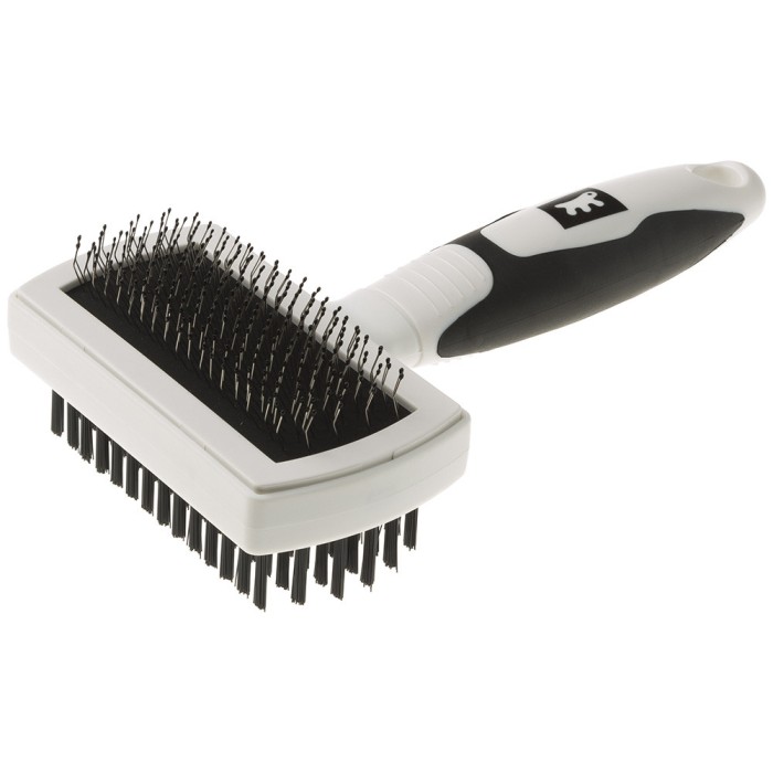 Ferplast GRO 5765 PREMIUM SLICKER BRUSH Двостороння щітка для середньо- та довгошерстих собак та котів 18,5 x 11 xh 5,2 cm