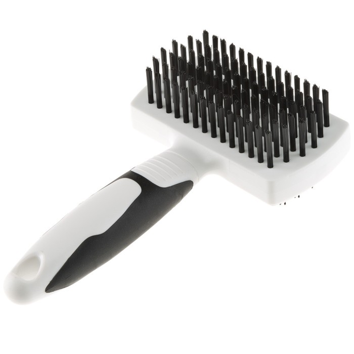Ferplast GRO 5765 PREMIUM SLICKER BRUSH Двостороння щітка для середньо- та довгошерстих собак та котів 18,5 x 11 xh 5,2 cm